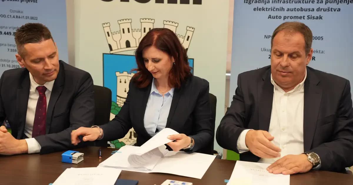 Sisak modernizira javni prijevoz: Nabavljaju se autobusi na alternativni pogon i gradi infrastruktura za punjenje
