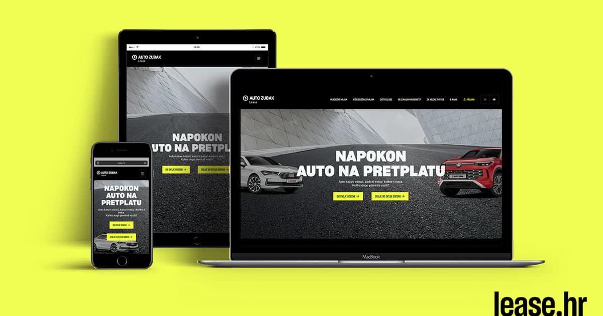 AutoZubak pokrenuo Lease.hr: Revolucija u pretplati na automobile u Hrvatskoj