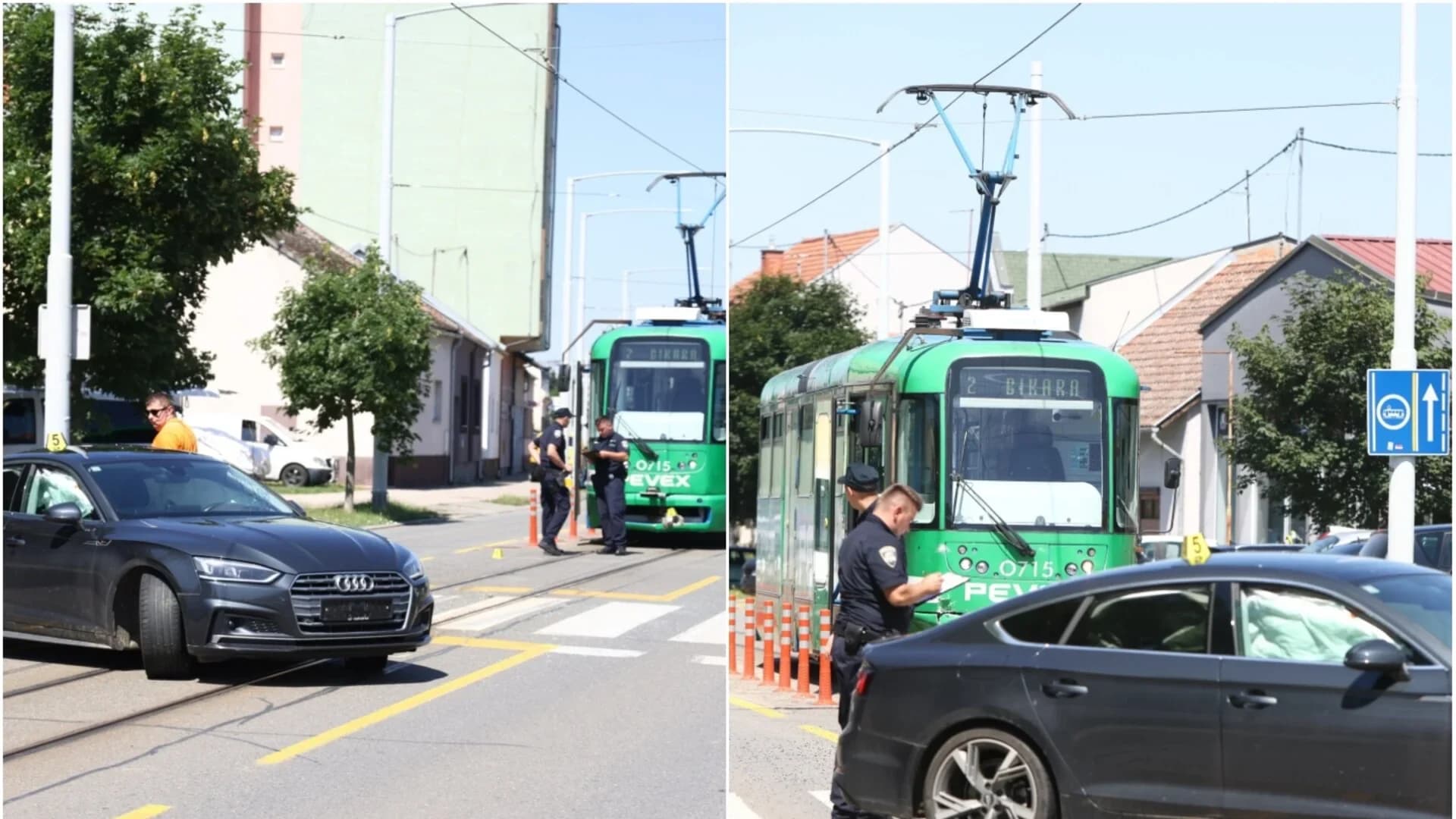 Sudarski epilog u Osijeku: Tramvaj i automobil sudjelovali u nesreći